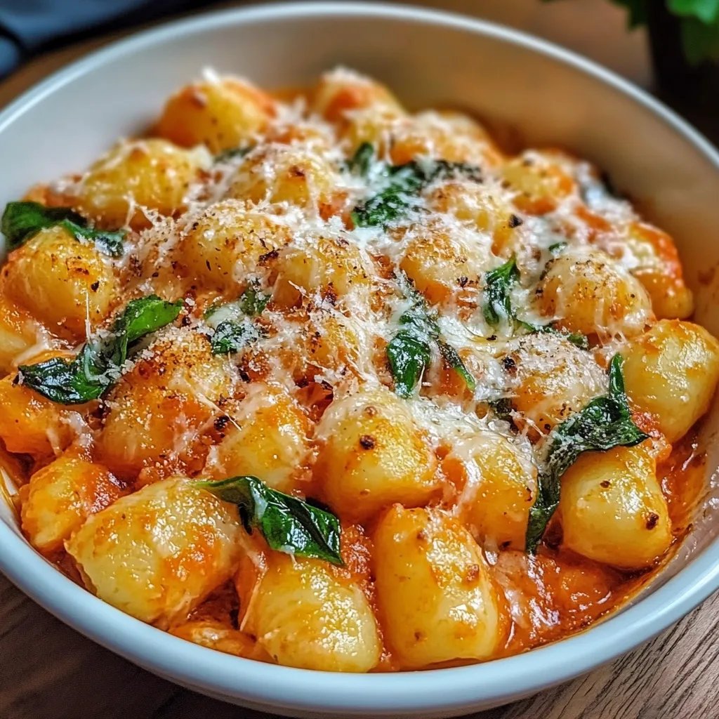 Gnocchi-Pfanne mit Tomate & Spinat