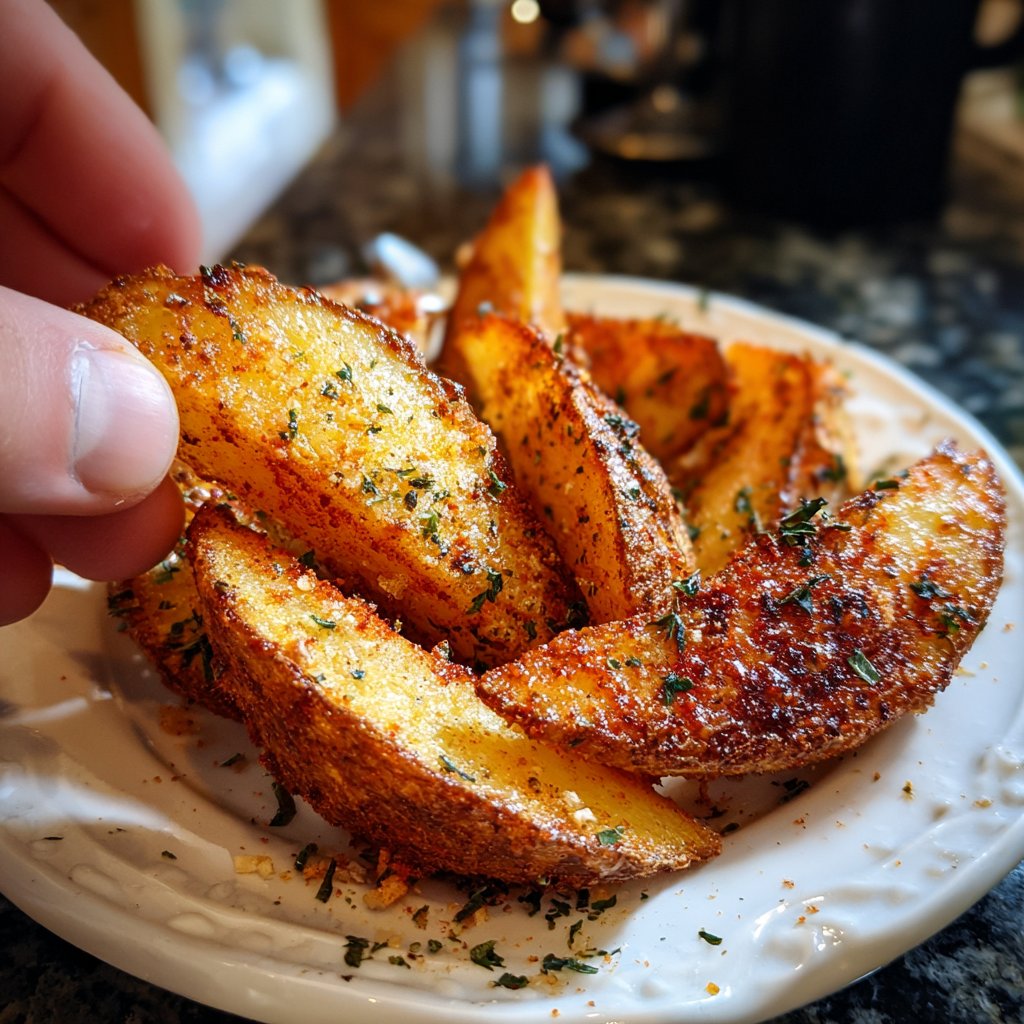 Würzige Airfryer Kartoffelspalten
