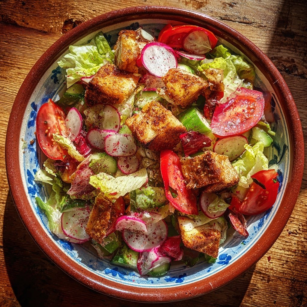 Fattoush-Salat mit Sumac