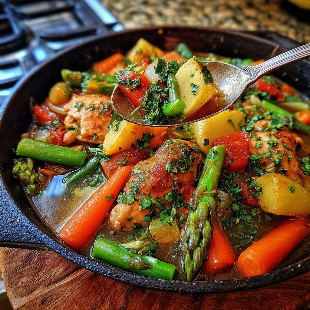 Eintopf Ingwer Hähnchen mit Gemüse