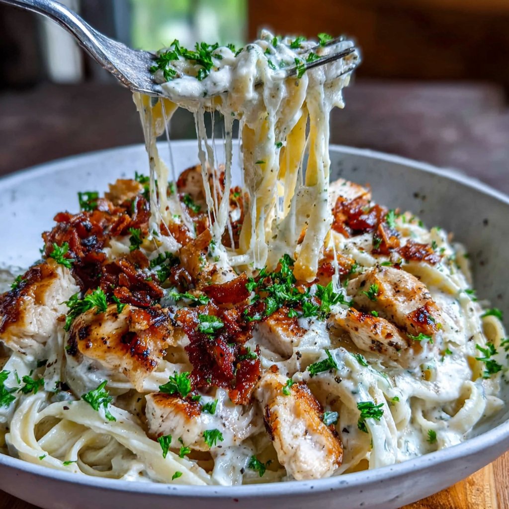 Hähnchen Alfredo Protein Pasta