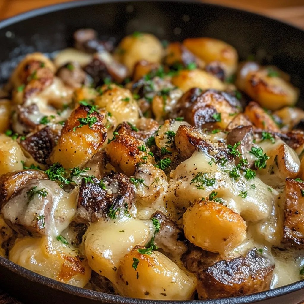 Cremige Gnocchi-Pilz-Pfanne