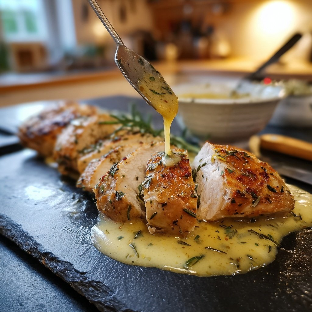 Pikantes Hühnchen in Kräuter-Vanillesauce