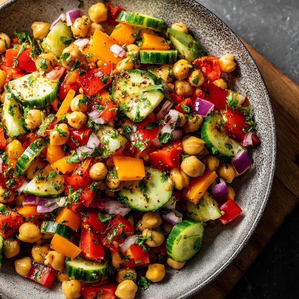 Kichererbsen-Gurken-Salat