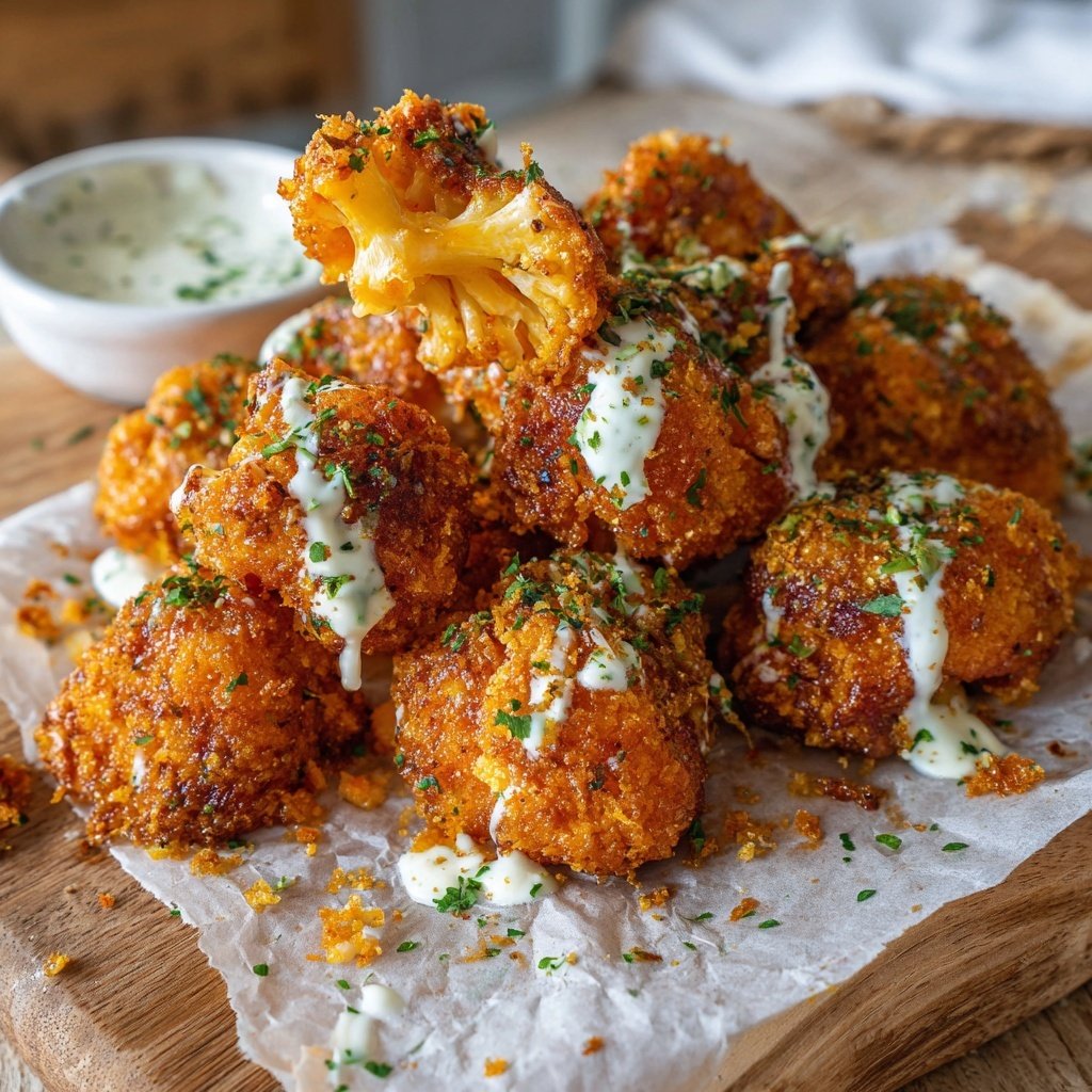 Buffalo Blumenkohl Häppchen mit Dip