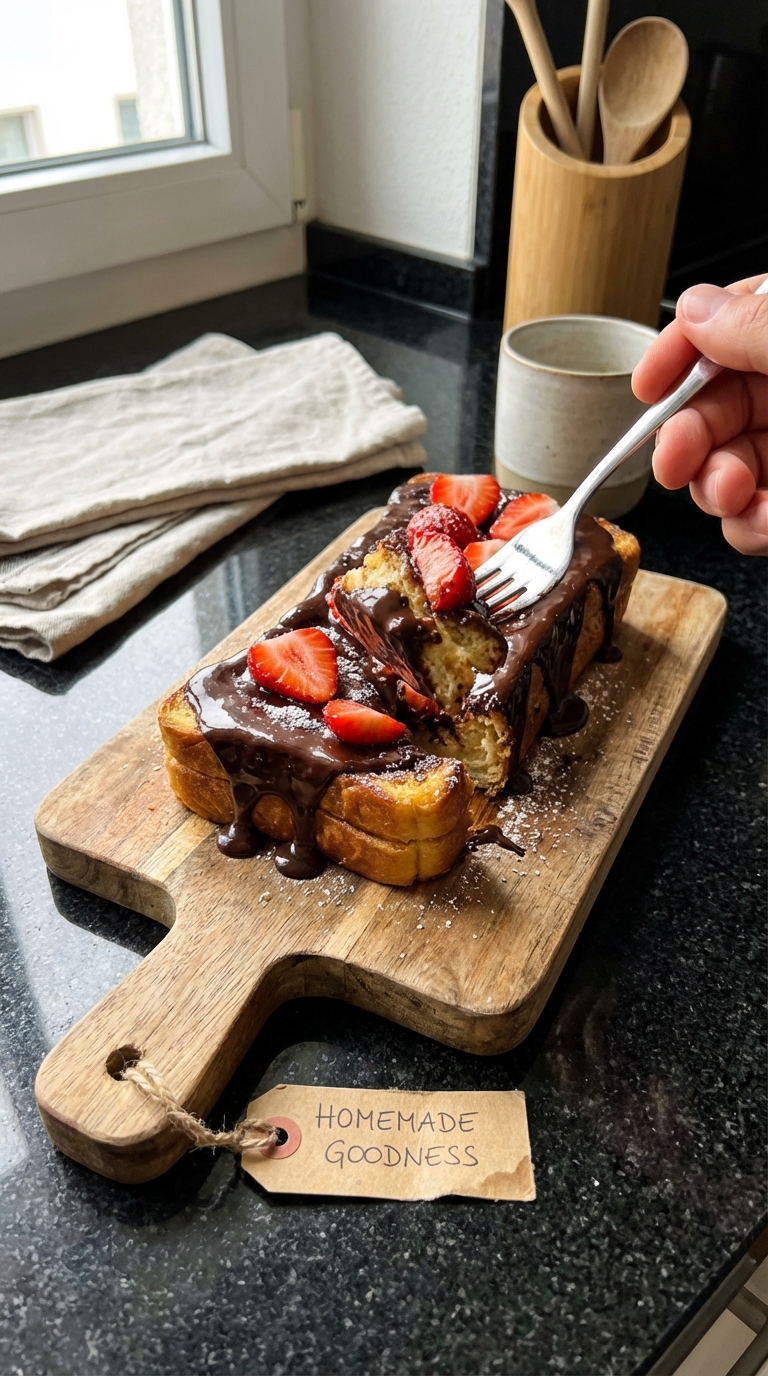 Schokoüberzogener Erdbeer French Toast​