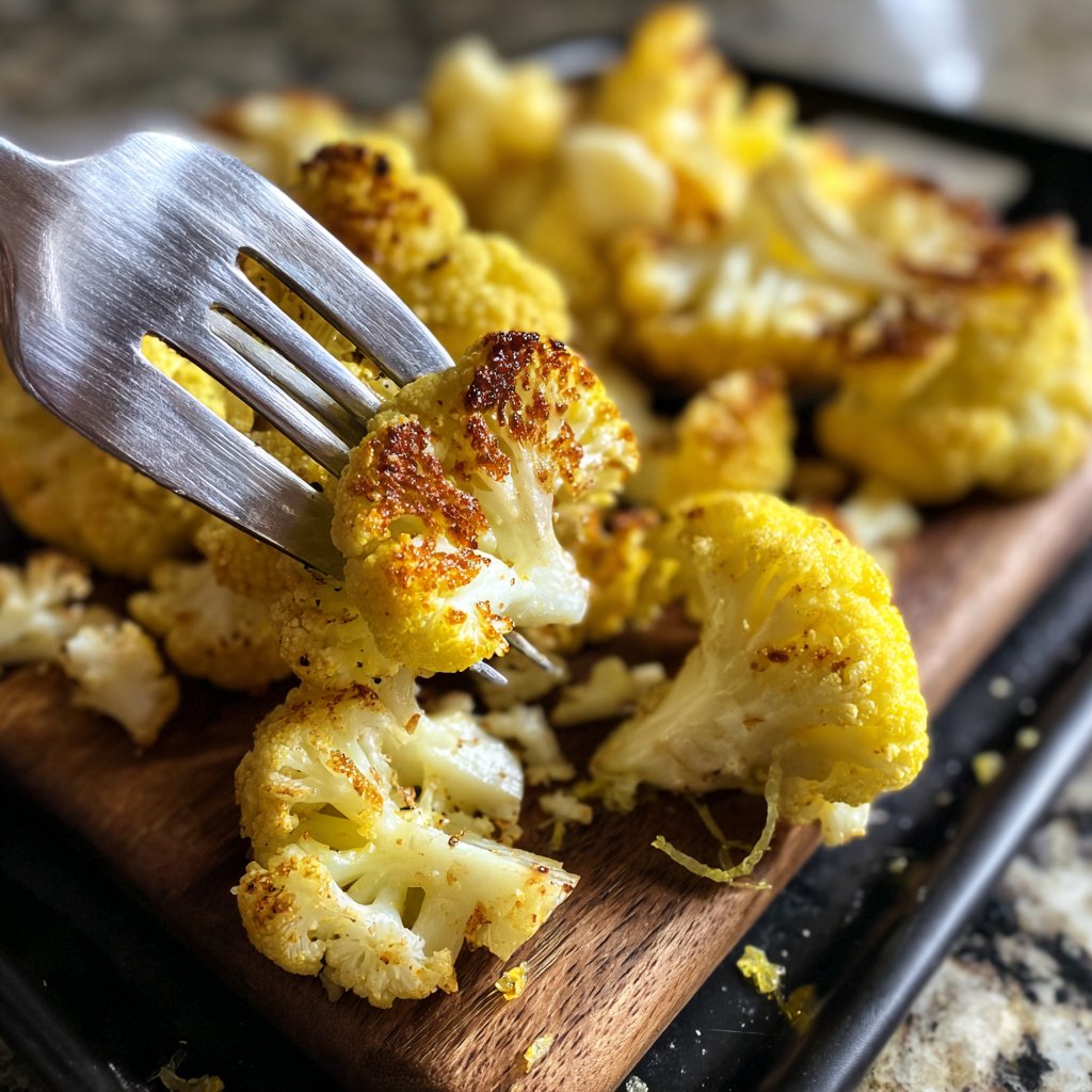 Zitronen Knoblauch GEROESTETER BLUMENKOHL