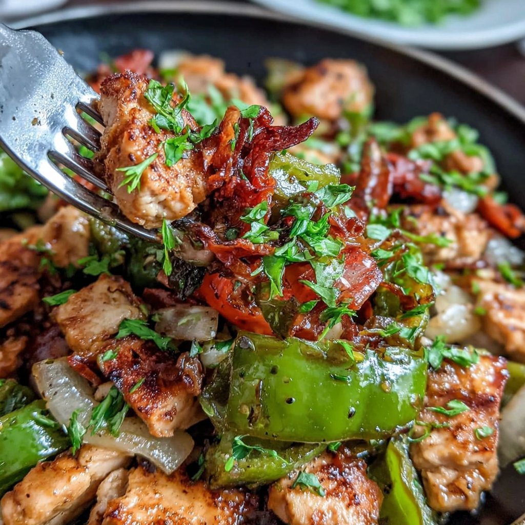 Pikante Grüngemüse-Putenpfanne