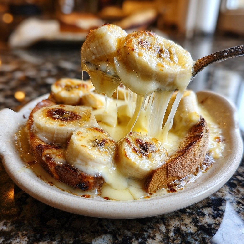 Raclette Dessert Pfännchen mit Banane