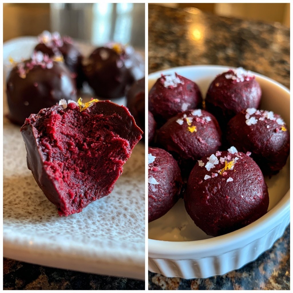 Herzhafte Schokolade Rote Bete