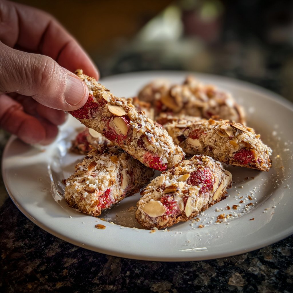 Mandel-Erdbeer-Bällchen
