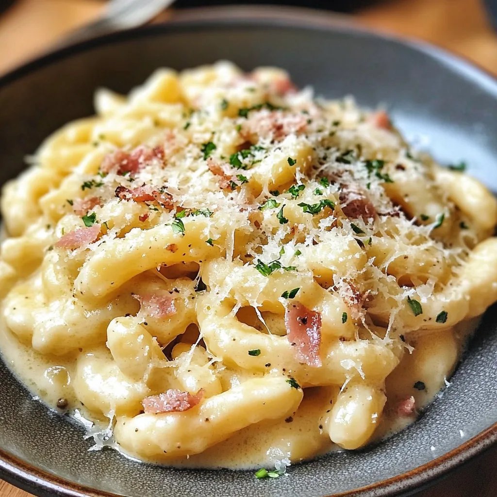 Gnocchi Carbonara ohne Sahne