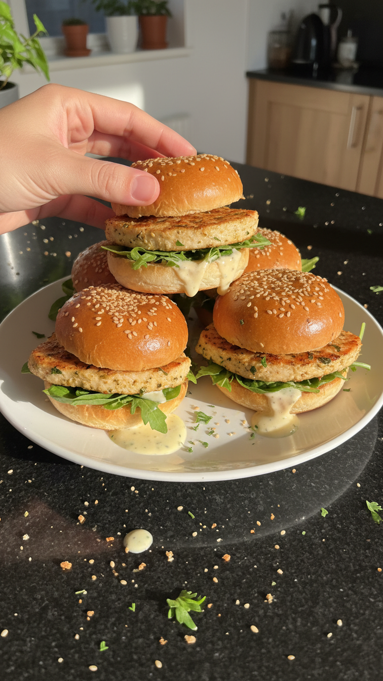 Zitronen Kräuter Hähnchen Slider