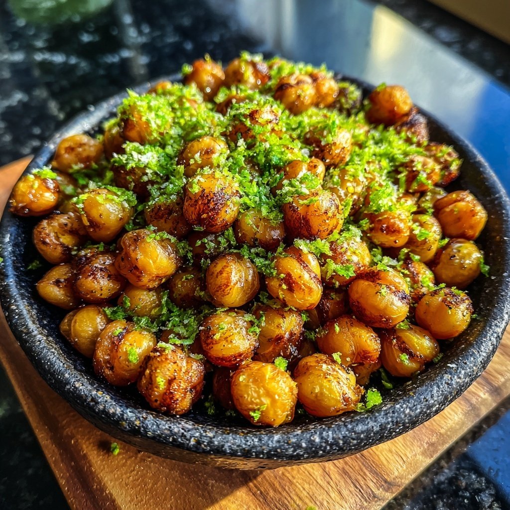 Knusprige Kichererbsen mit Limettenzesten