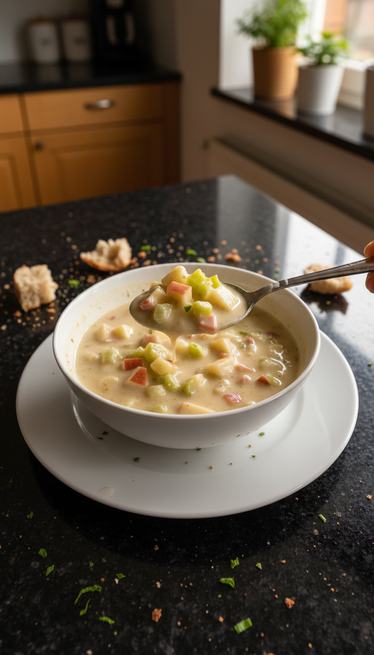 Sellerie Knollen Apfel Suppe