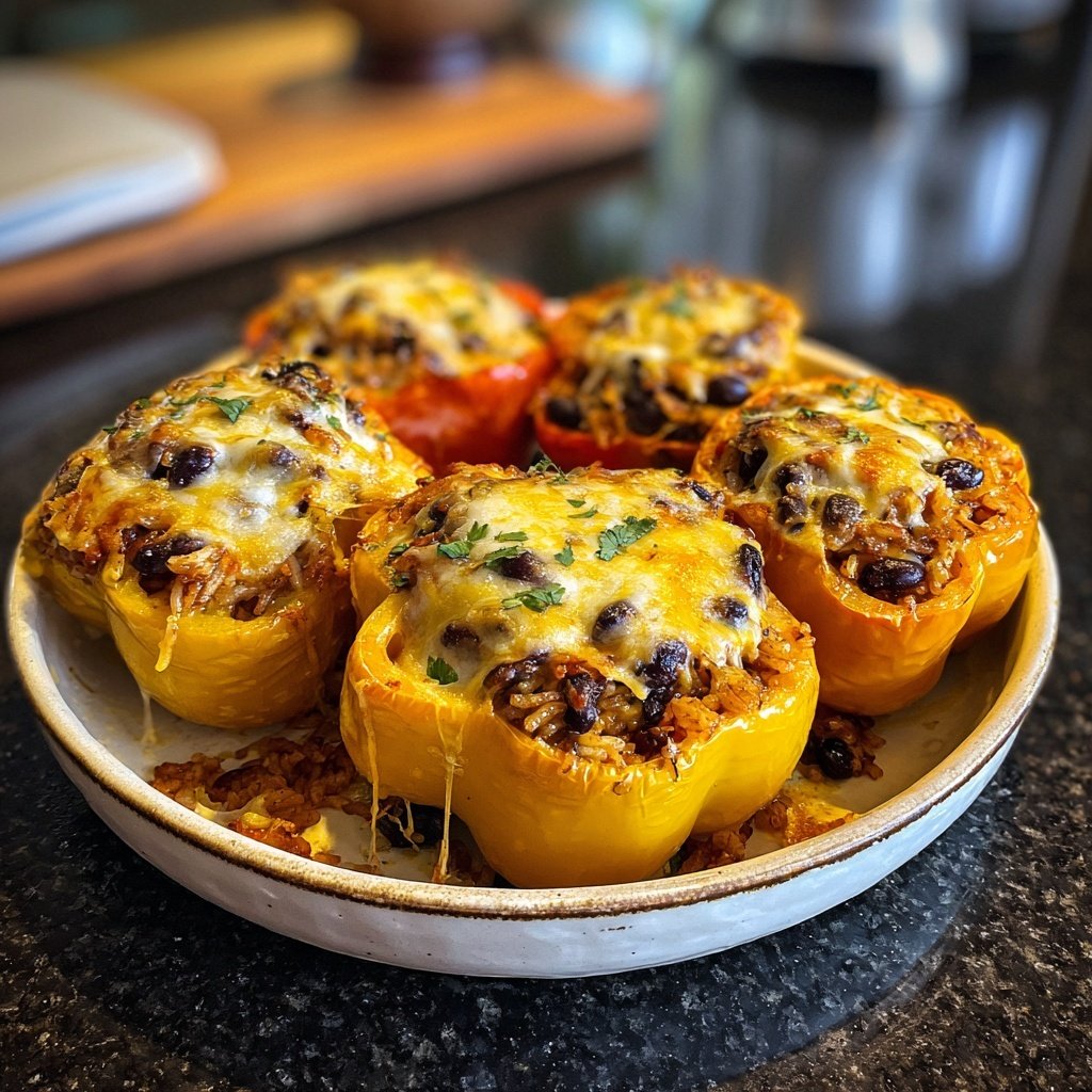 Gefüllte Paprika mit Reis